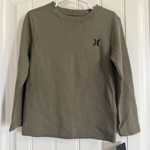 Hurley Olive Green Waffle Long-Sleeve Tee